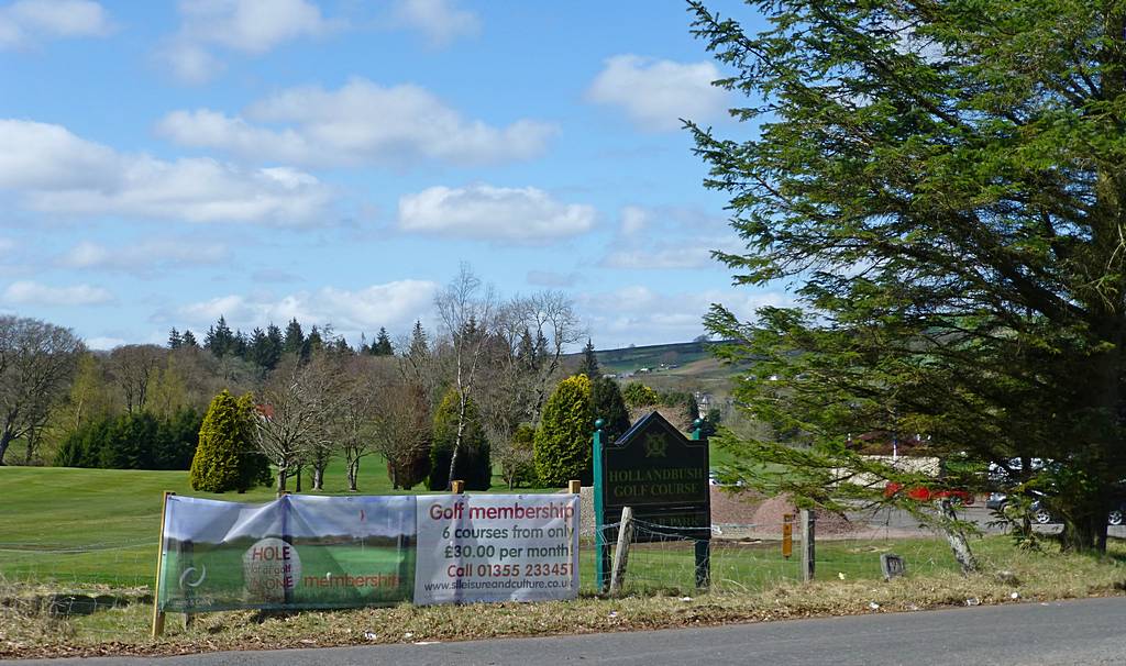 Hollandbush Golf Course from Coalburn Road. 16th April 2015